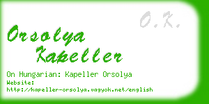 orsolya kapeller business card